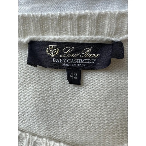 Loro Piana Cream Cashmere Jumper size IT42 - Picture 5 of 9